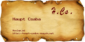 Haupt Csaba névjegykártya